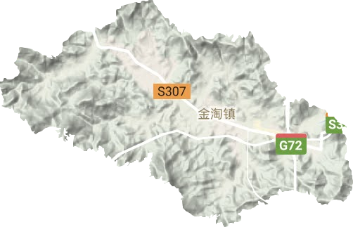 金淘镇地形地图