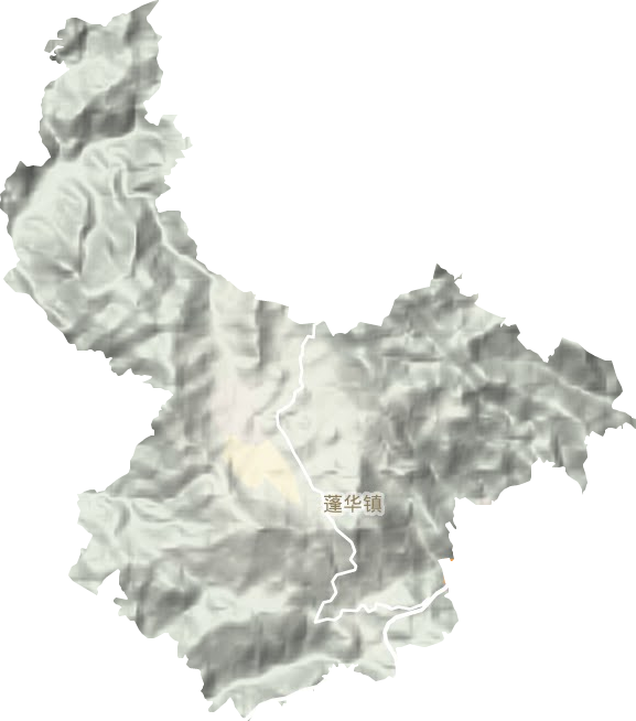 蓬华镇地形地图