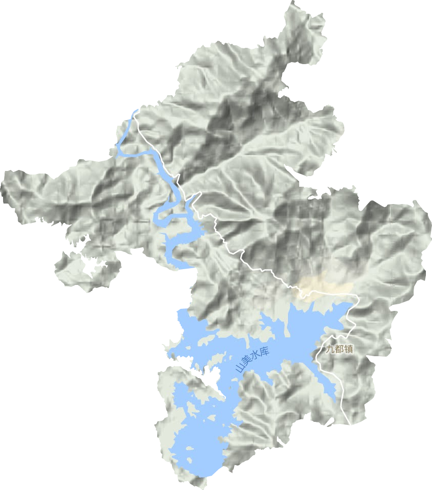 九都镇地形地图