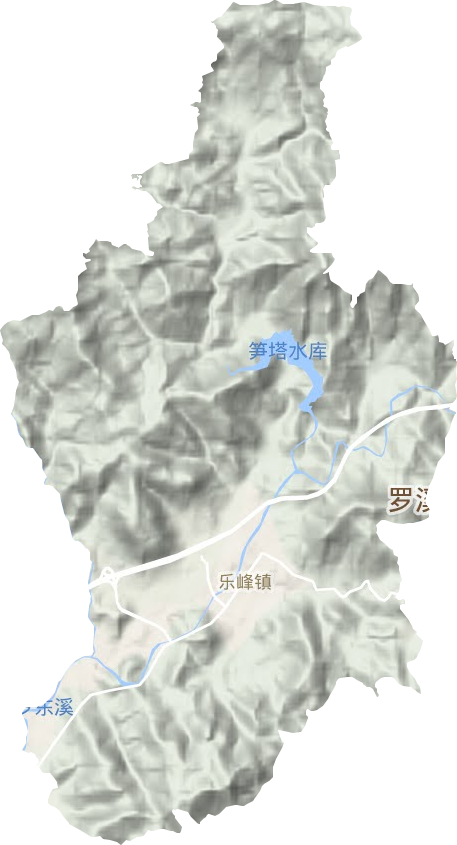 乐峰镇地形地图