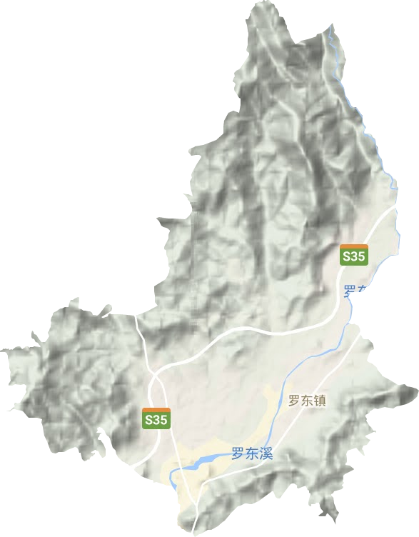 罗东镇地形地图