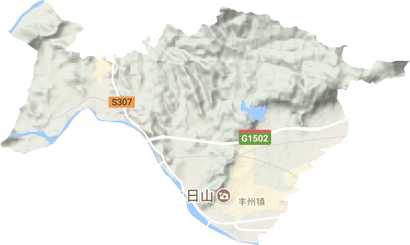 丰州镇地形地图