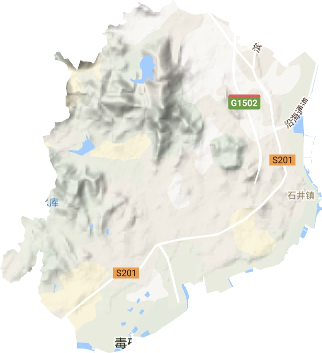 石井镇地形地图