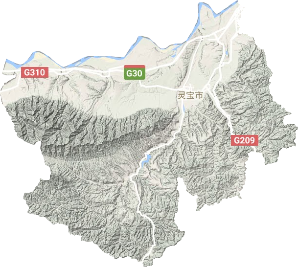 灵宝市地形地图