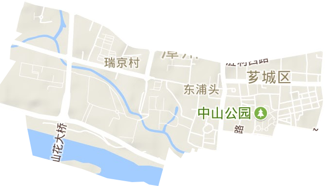 东铺头街道地形地图