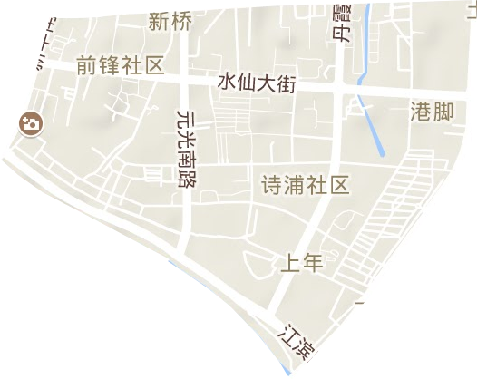 新桥街道地形地图