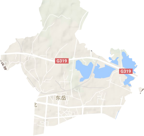 南坑街道地形地图
