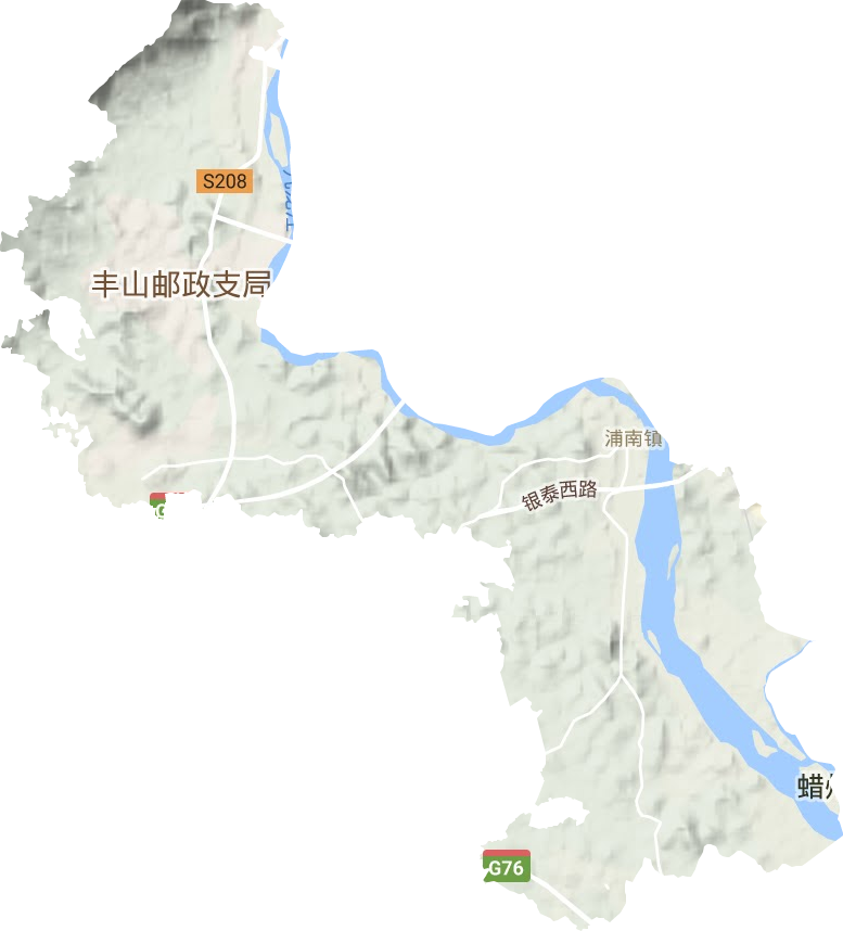 浦南镇地形地图