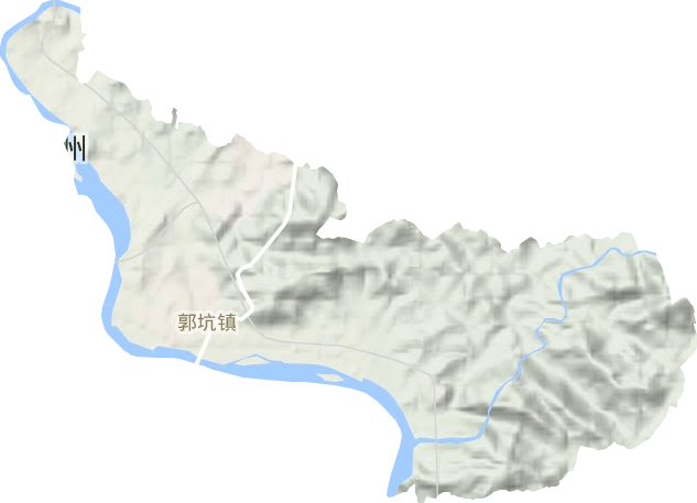 郭坑镇地形地图