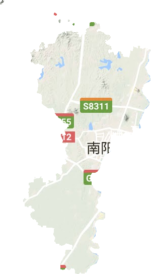 卧龙区地形地图