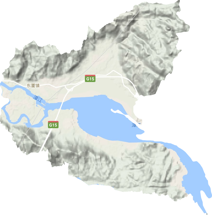 东厦镇地形地图