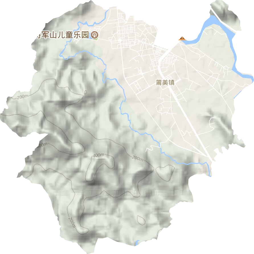 莆美镇地形地图