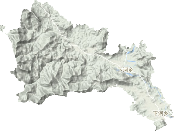 下河乡地形地图