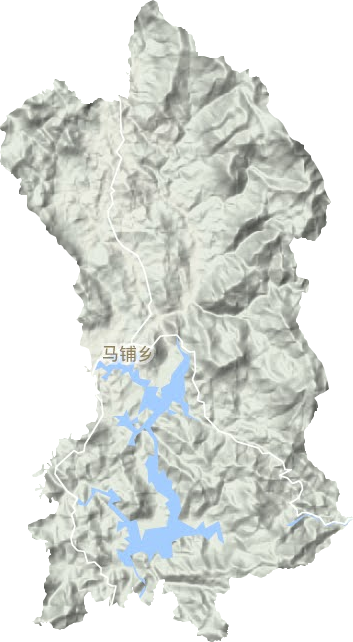 马铺乡地形地图