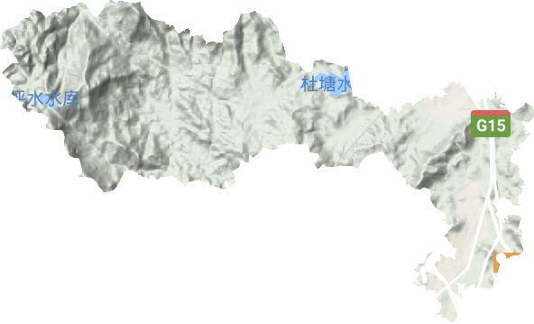 常山华侨经济开发区地形地图