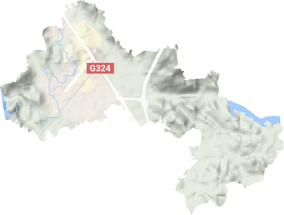 云陵工业开发区地形地图
