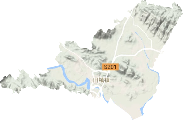 旧镇镇地形地图