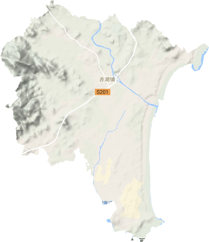 赤湖镇地形地图