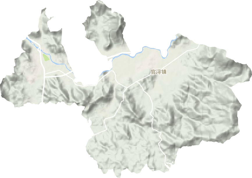 官浔镇地形地图
