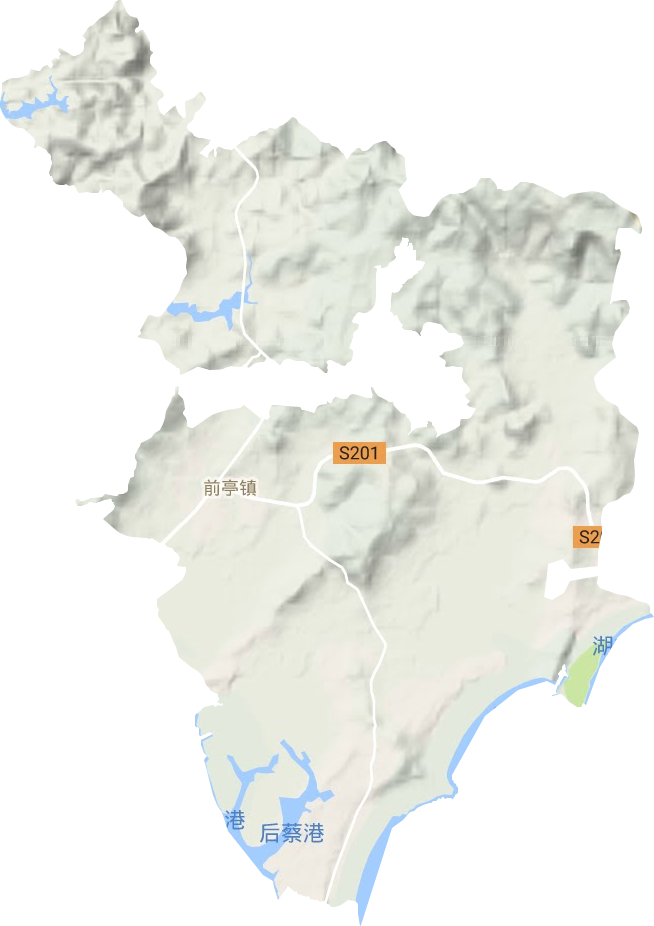 前亭镇地形地图