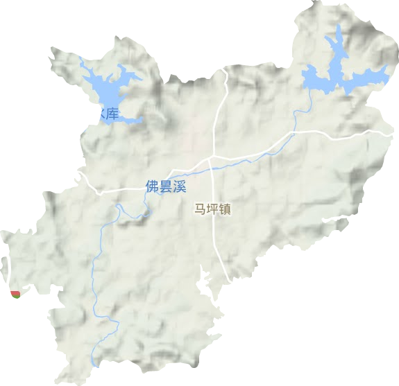 马坪镇地形地图