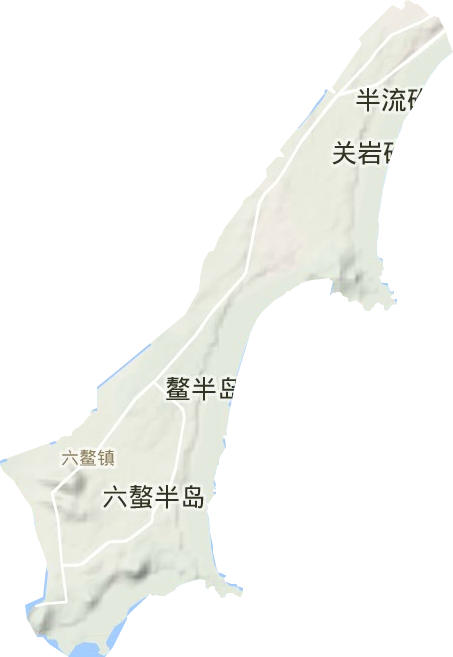 六鳌镇地形地图