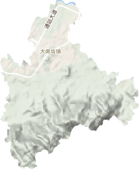 大南坂镇地形地图