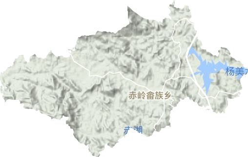 赤岭畲族乡地形地图