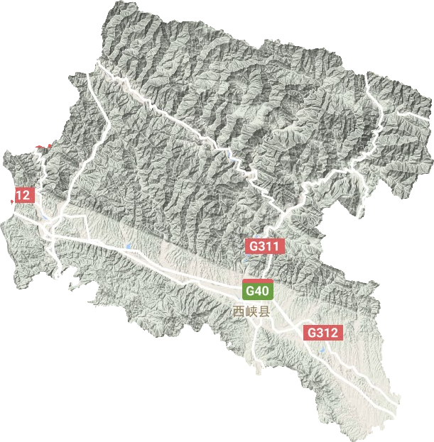 西峡县地形地图