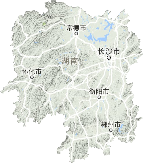 湖南省地形地图