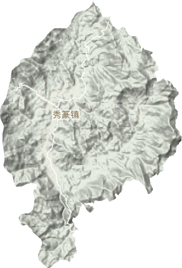 秀篆镇地形地图