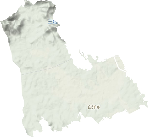 白洋乡地形地图