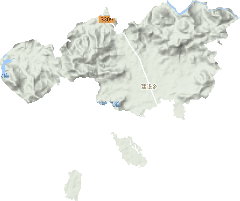 建设乡地形地图