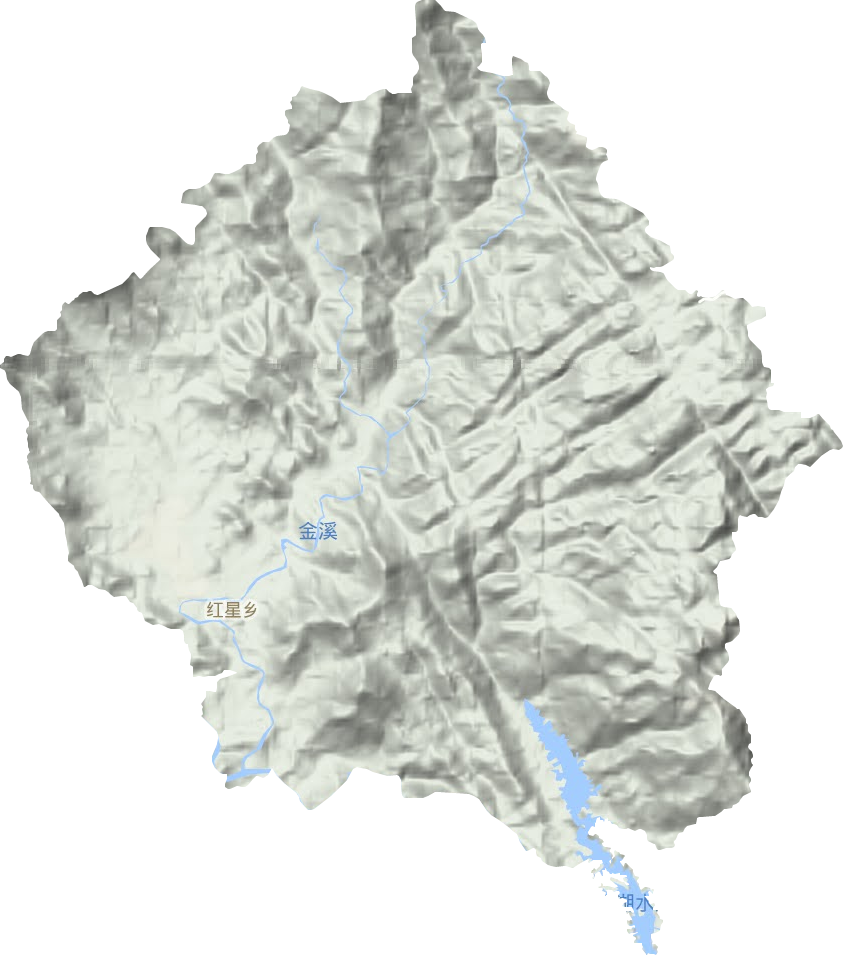 红星乡地形地图