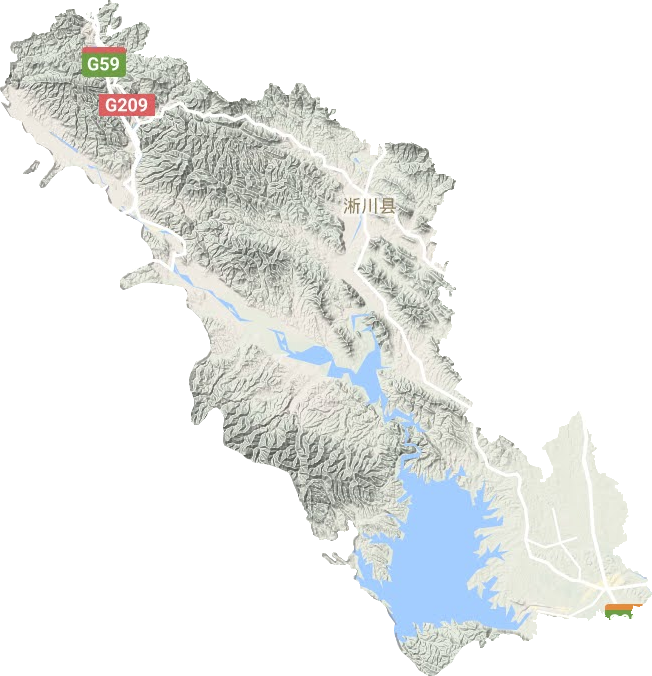 淅川县地形地图
