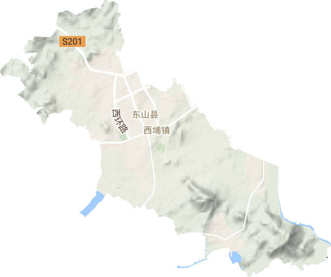 西埔镇地形地图