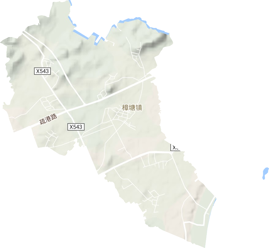 樟塘镇地形地图