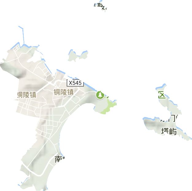 铜陵镇地形地图