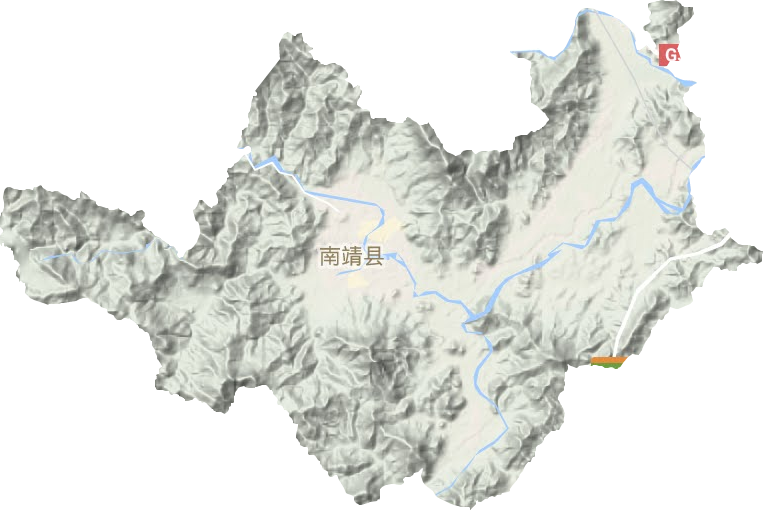 山城镇地形地图