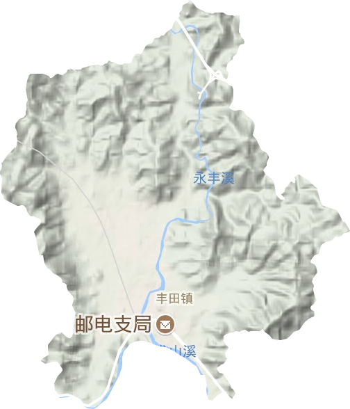 丰田镇地形地图