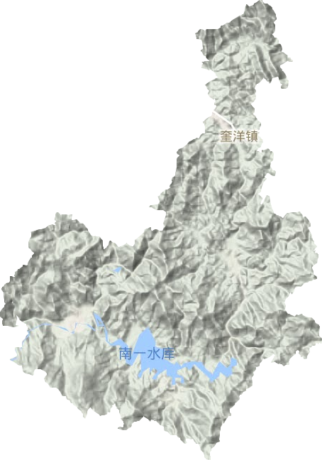 奎洋镇地形地图