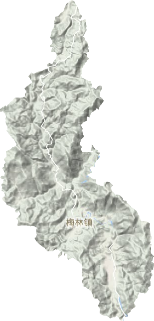 梅林镇地形地图