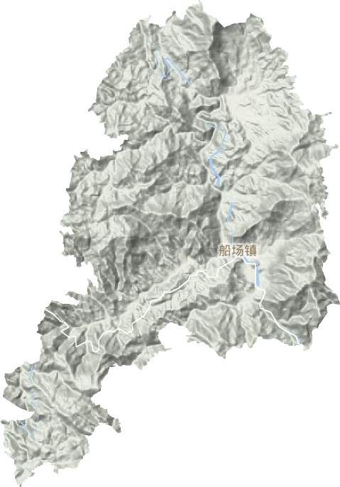 船场镇地形地图