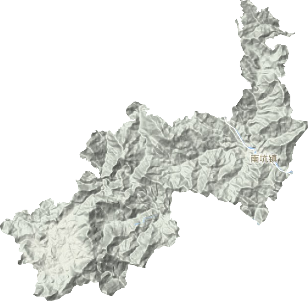 南坑镇地形地图
