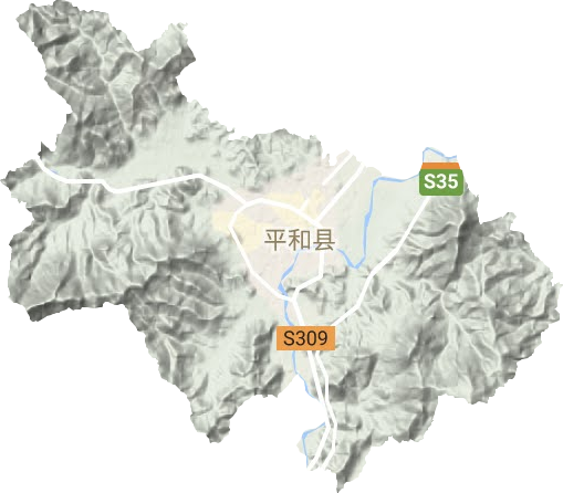 小溪镇地形地图