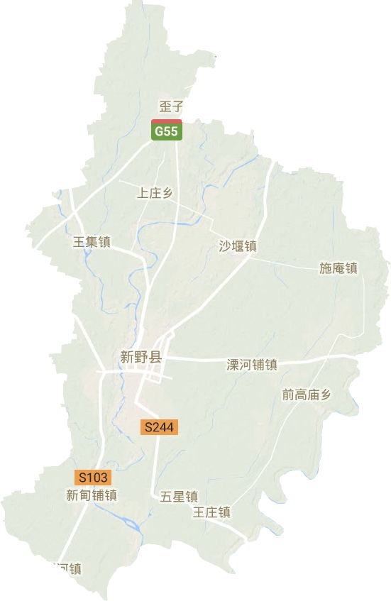 新野县地形地图