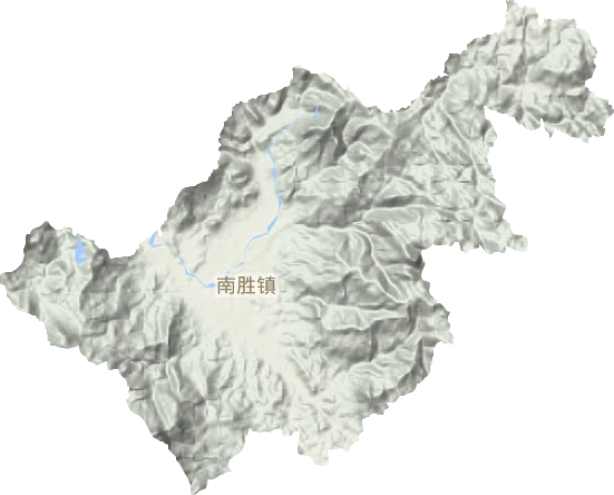 南胜镇地形地图