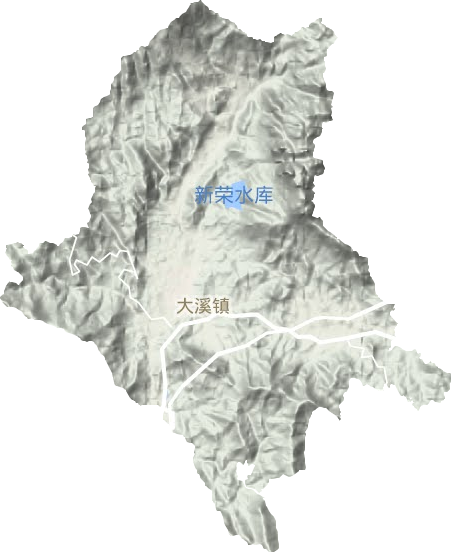 大溪镇地形地图