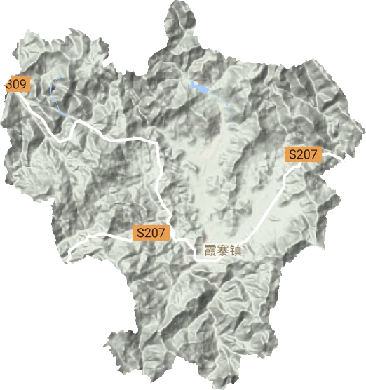 霞寨镇地形地图