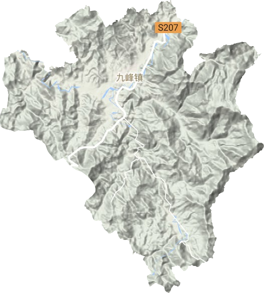 九峰镇地形地图